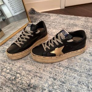 Golden Goose Women's Sneakers in Black with Gold Star